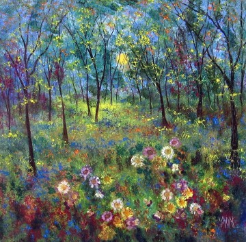 森 花 庭の装飾 風景 壁アート 自然 風景 Oil Paintings